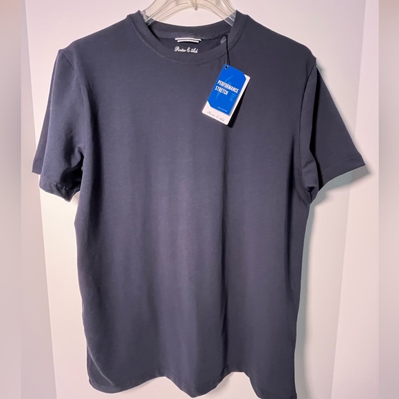 Porter & Ash 95% Cotton 4-way Stretch Short Sleeve Crew Neck Casual Top/Tshirt - Picture 1 of 12
